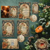 Bougainvillea Art Nouveau bruiloft Menu