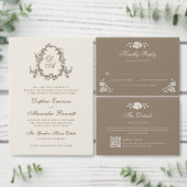 Herfst Bloemige Monogram Foto Save The Date (Personaliseer de collectie van deze zelfstandige maker.)