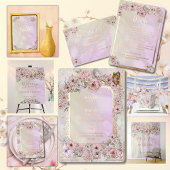  Champagne Pioen Bruiloft Folie Menu Kaart