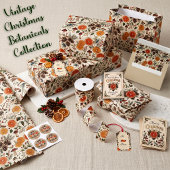 Vintage Kerst Botanicals Briefkaart