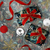Vintage Kerst Elegante Sparkle Inpakpapier Vel