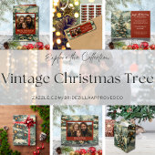 Eenvoudige kerstsneeuw afgedekte kerstboom medium cadeauzakje