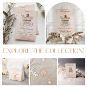 Elegant Roze  Folie Baby shower Uitnodiging