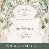 Daisy Wedding Program Art Nouveau door Mucha Programmakaart