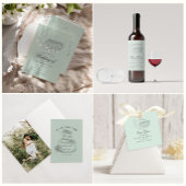 Elegante bestemming Floral Bewaar de datum Vierkante Sticker