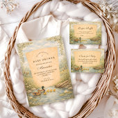 Vintage Duck Baby Shower Kaart