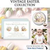  paasbrunch eierjacht roze uitnodiging