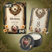 Vintage elegance: an elegant clock and heart. bedankzakje