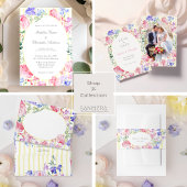 Elegante Bloemen Regency Tijdperk Huwelijk Kaart