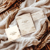 Vintage Farm Sketch Storybook Kids Birthday Kaart