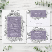 Bleek Violet Persoonlijke bruiloft Uitnodigingen Wikkel (Personaliseer de collectie van deze zelfstandige maker.)