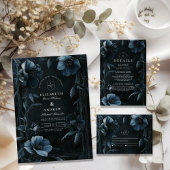 Bloemen Art Nouveau Bruiloft Bedankkaart