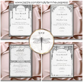  gotische middeleeuwse lijn grens bruiloft save the date