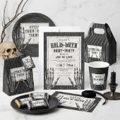 Oude gotische skelet Halloween Spandoek