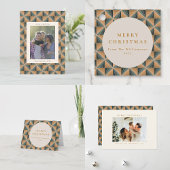 Kerst Groene  Deco Custom Gevouwen Blank Feestdagen Kaart