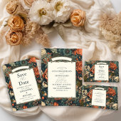  Groene Herfst Bloemen bruiloft Kaart