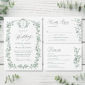 Victoriaans  Grace Wedding QR code Details Informatiekaartje (Personaliseer de collectie van deze zelfstandige maker.)