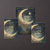 maan, zon en sterren hemelse bruiloft save the date (Personaliseer de collectie van deze zelfstandige maker.)