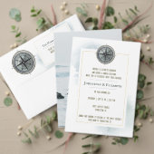  nautisch kompas bruiloft servet (Personaliseer deze collectie van deze onafhankelijke maker. Test)