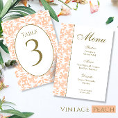 Gepersonaliseerde  perzik bruiloft servetten