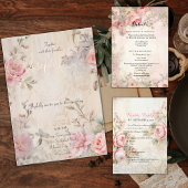 Gepersonaliseerde  Shabby Chic Pink Save The Date