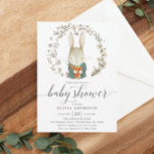  Rabbit Virtual Baby shower Invitation Boy Kaart