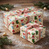 Oude Retro Kerstmutsen Etiket