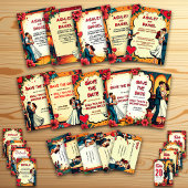 Retro Romantische bruid en bruidegom stripboek bru Save The Date