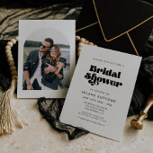 retro script Bachelorette Feestuitnodiging Briefkaart