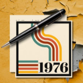 Retro Stripe  1976 Fotowandtapijt Wandkleed