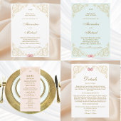 Monogram   Barok Huwelijk RSVP Kaart