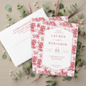 Vintage Scarlet Château Wedding Cadeaulabel (Personaliseer deze collectie van deze onafhankelijke maker. Test)