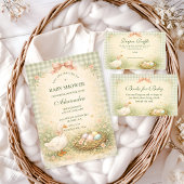 Vintage Silly Goose Garden Diapper Raffle Informatiekaartje