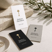 Simple Faux Gold Key Realtor Logo Zwart Vierkante Sticker