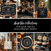 Zwart-witte schedel gepersonaliseerde Halloween Pa Ronde Kartonnen Onderzetter