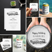 stoomtrein 60ste verjaardagsfeest kaart