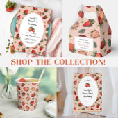  aardbeienbes Eerste Verjaardag Kaart