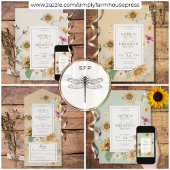 Zomer Zonnebloem Bloemen Bruiloft Save The Date