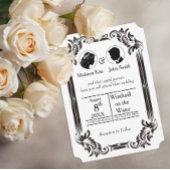 Zwart  Silhouette Trouwen met Typografie Save The Date