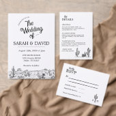  Westerne Wedding RSVP kaart (Personaliseer de collectie van deze zelfstandige maker.)