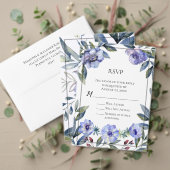 Violet Anemone Flower Waterverf Wedding Programme (Personaliseer deze collectie van deze onafhankelijke maker. Test)