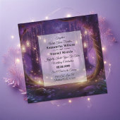 Midnight Violet Enchanted Forest Wedding Kaart