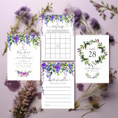 Rustige Waterverf Violet Floral Sip en zie Kaart