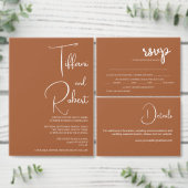 Grote Vette Terracotta Save The Date (Personaliseer de collectie van deze zelfstandige maker.)