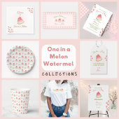 One in a Melon Watermelon Verjaardagsuitnodiging Cadeaupapier