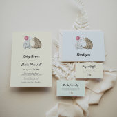 Schattigee waterverf beren Baby shower Dank u Briefkaart