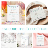 Celestial Blue Star Diaper Raffle Baby shower Informatiekaartje
