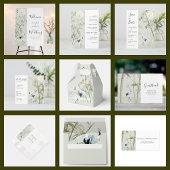 Bamboe Planten en Crane Bruiloft Kaart