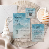 Ocean Waves Summer Beach Theme Weddenschap Ronde Sticker