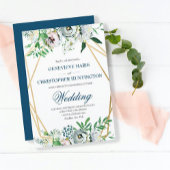 Waterverf Boho Bloemige Geometrische Bruiloft Servet